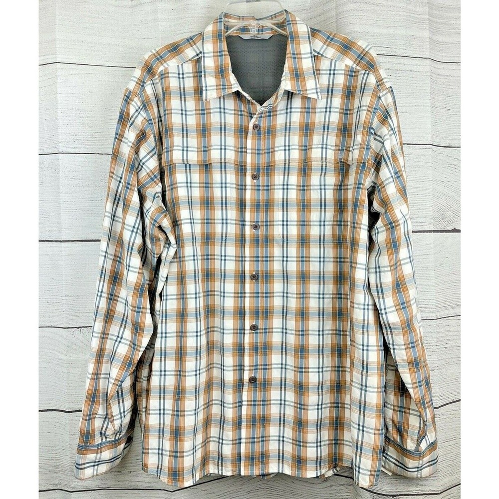Wrangler Mens Button-Front Multicolor Plaid Lined Camping Hiking Shirt Size XL